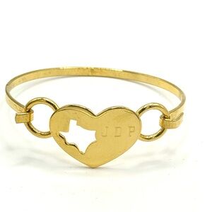 Heart of Texas Gold Tone Bracelet